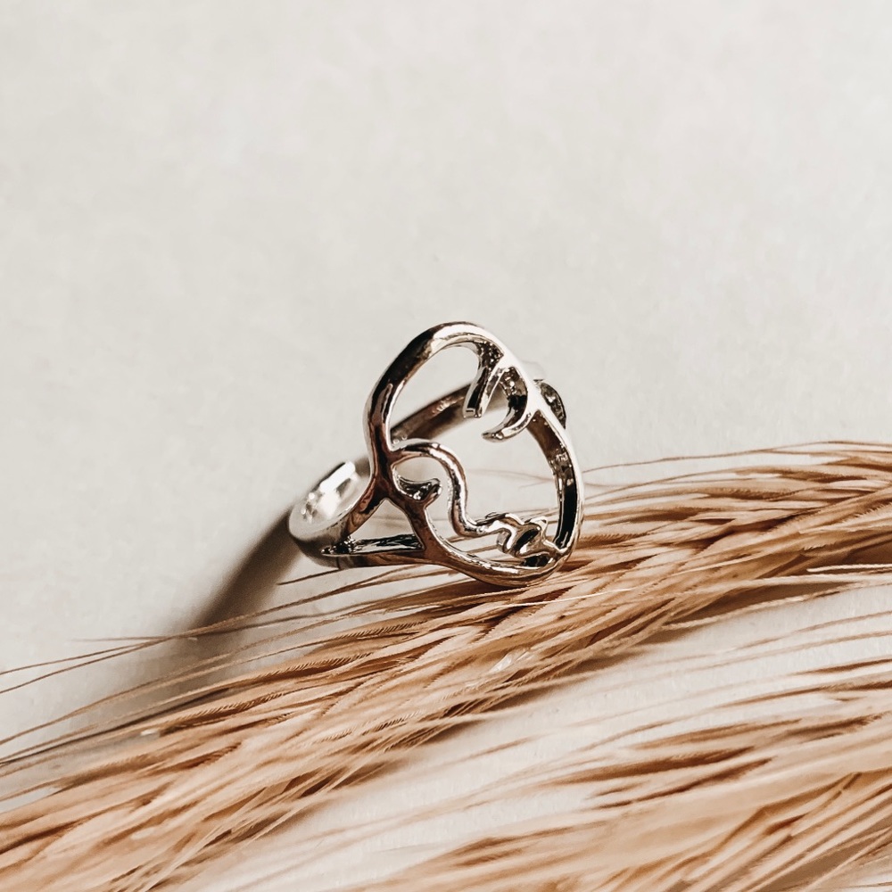 Silver Face Trendy Statement Ring